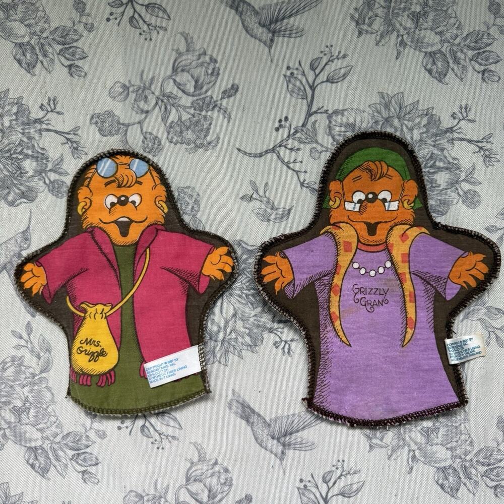 Vtg Grizzly Gran Mrs. Grizzle Berenstain Bears Hand Puppet 1987 Lot